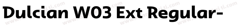 Dulcian W03 Ext Regular字体转换